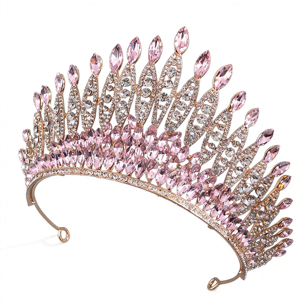 Corona de aleación de cristal rosa Kelly