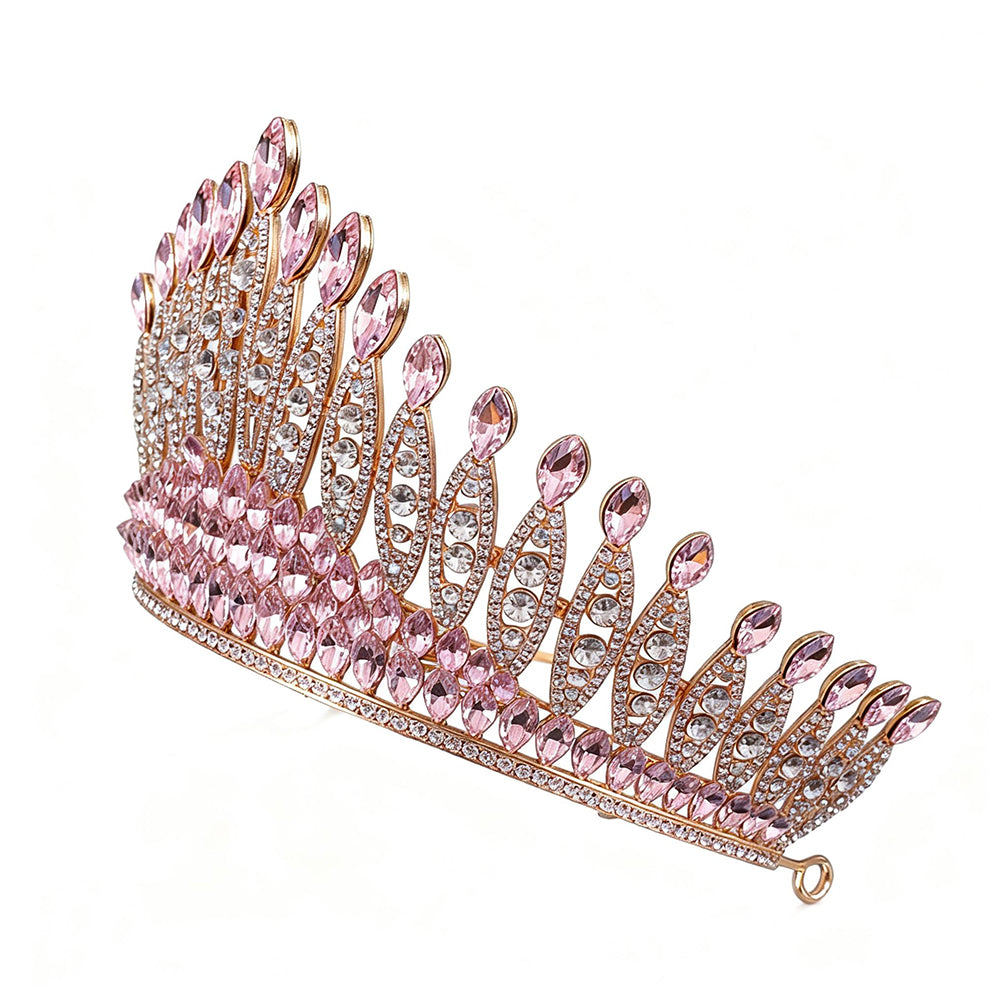 Corona de aleación de cristal rosa Kelly