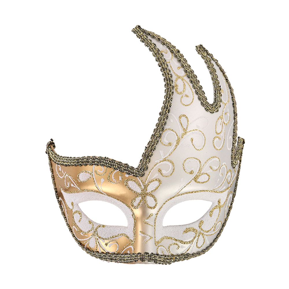 Kelly Pink Flame-Shaped Venetian Masquerade Mask