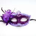 Regina Floral Feather Venetian Masquerade Mask