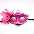 Regina Floral Feather Venetian Masquerade Mask