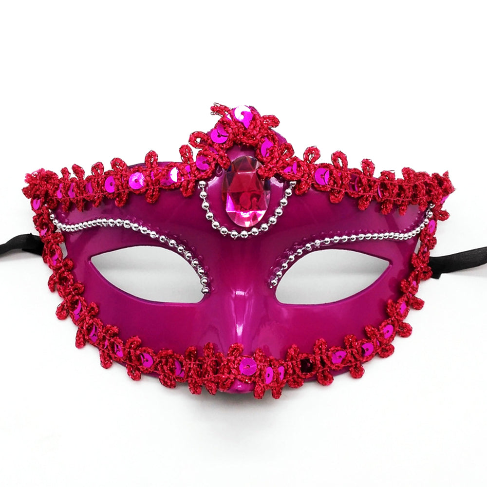 KELLY PINK Ornate Jewel Venetian Masquerade Mask – Regal Baroque Style