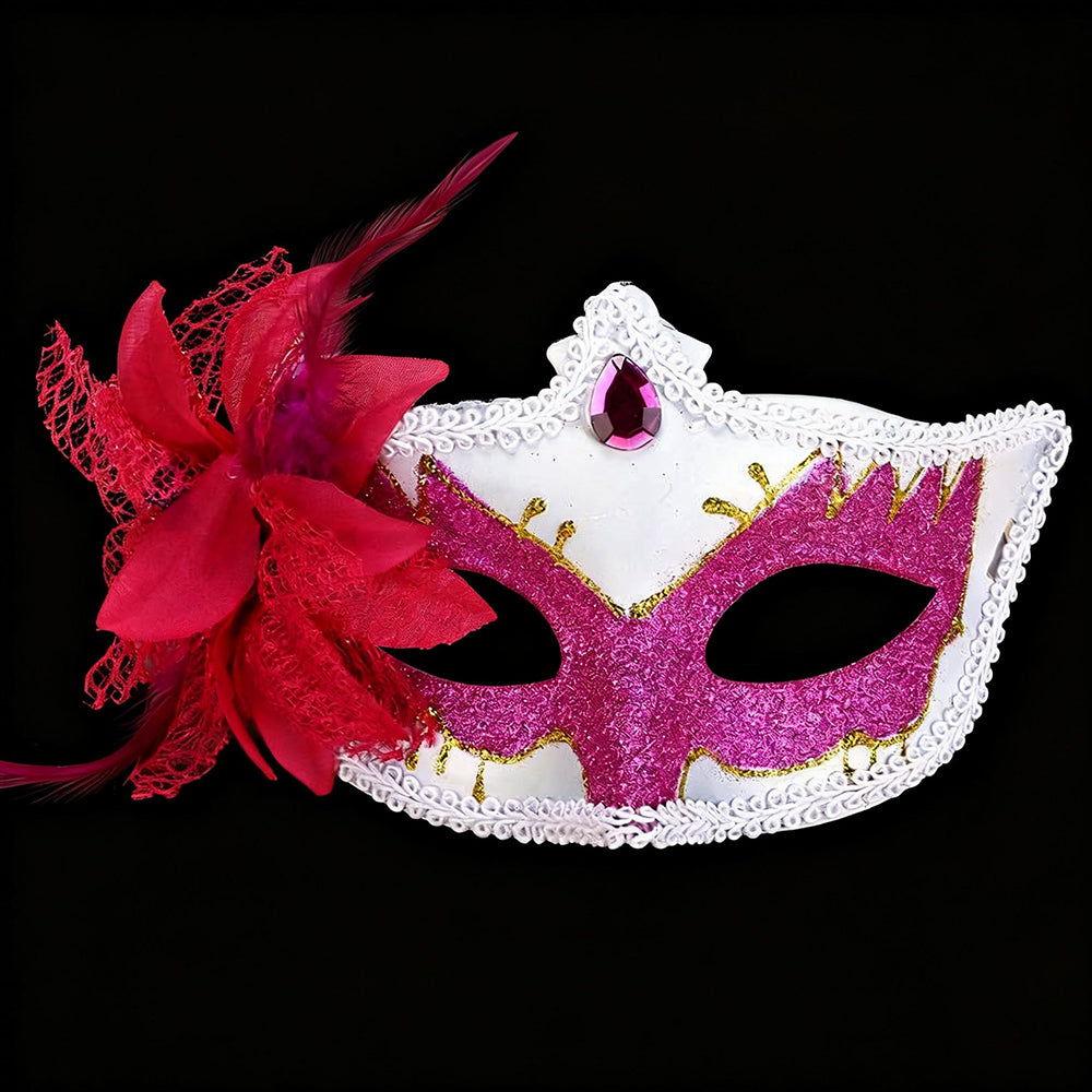 Héloïse  Floral Lace Venetian Masquerade Mask – Romantic Elegance Style