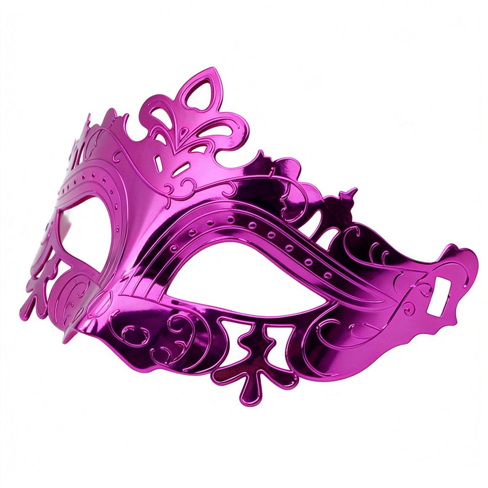 Regina Crowned Metallic Venetian Eye Mask – Regal Masquerade Style