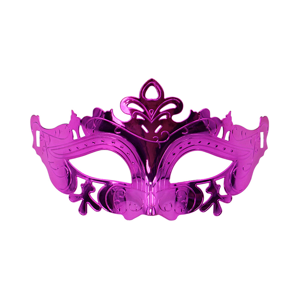Regina Crowned Metallic Venetian Eye Mask – Regal Masquerade Style