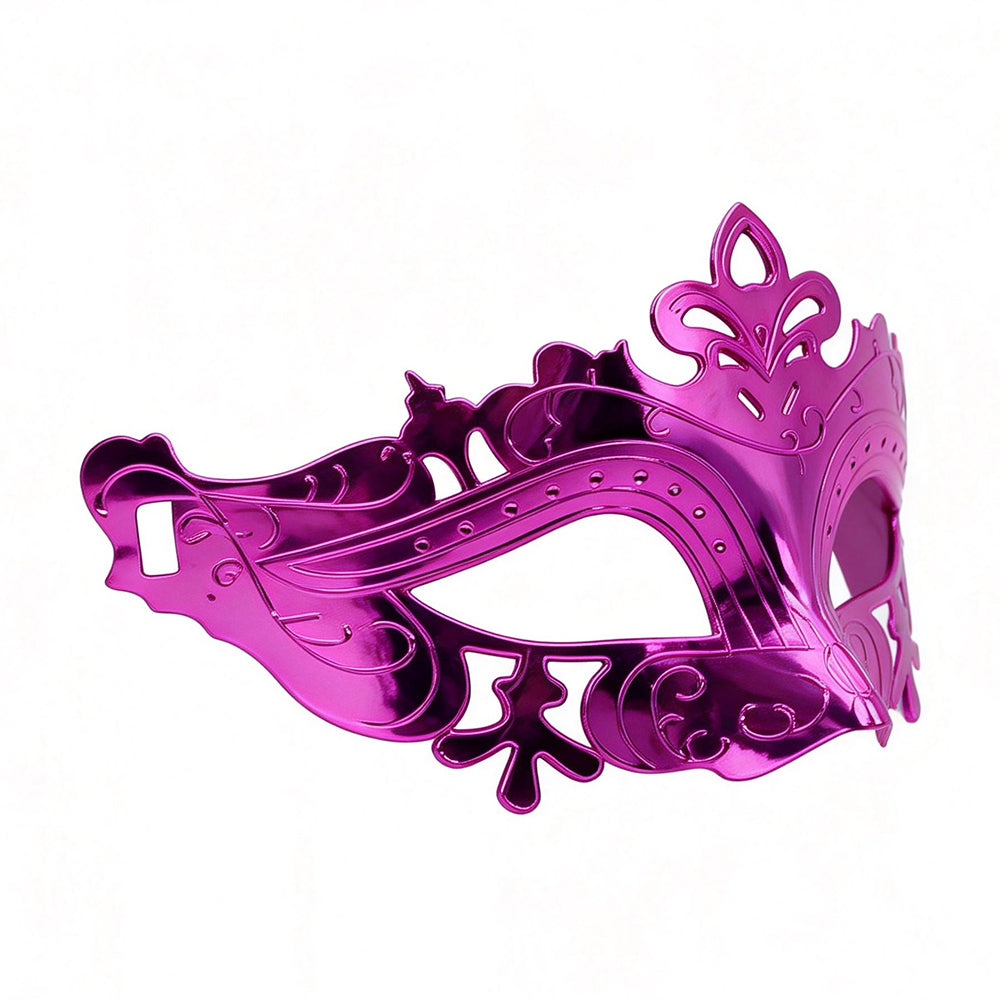 Regina Crowned Metallic Venetian Eye Mask – Regal Masquerade Style