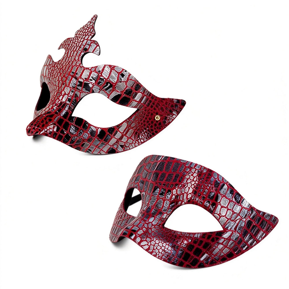 Kelly Pink Textured Metallic Venetian Couple Mask