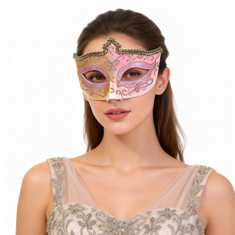 Héloïse Soft Gilded Venetian Eye Mask – Romantic Masquerade Style