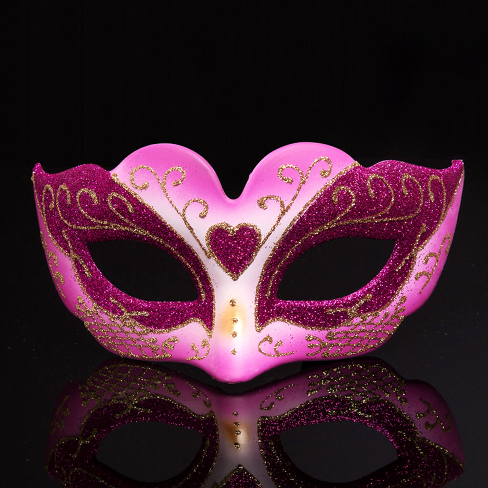 Héloïse  Heart Motif Venetian Masquerade Mask