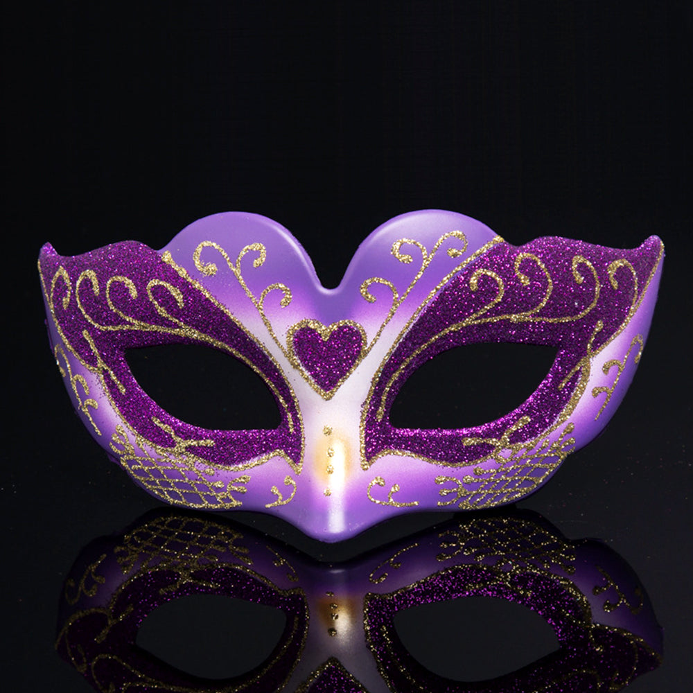 Héloïse  Heart Motif Venetian Masquerade Mask