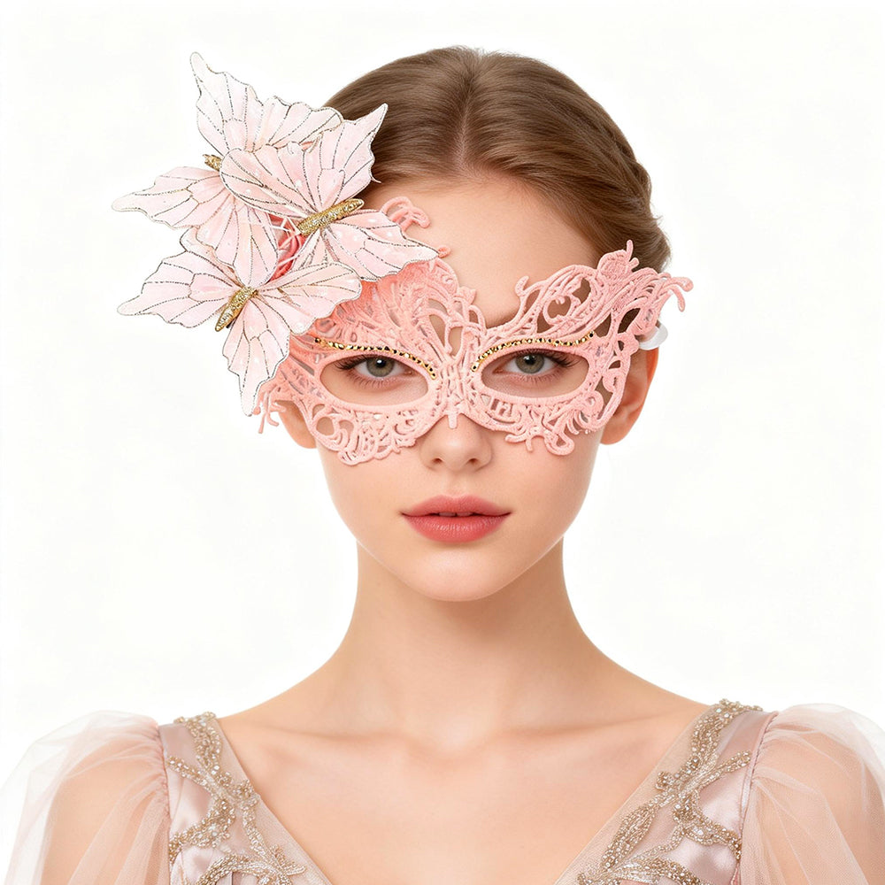 Marie Lace  Butterfly Lace Venetian Masquerade   Mask – Romantic Couture Style