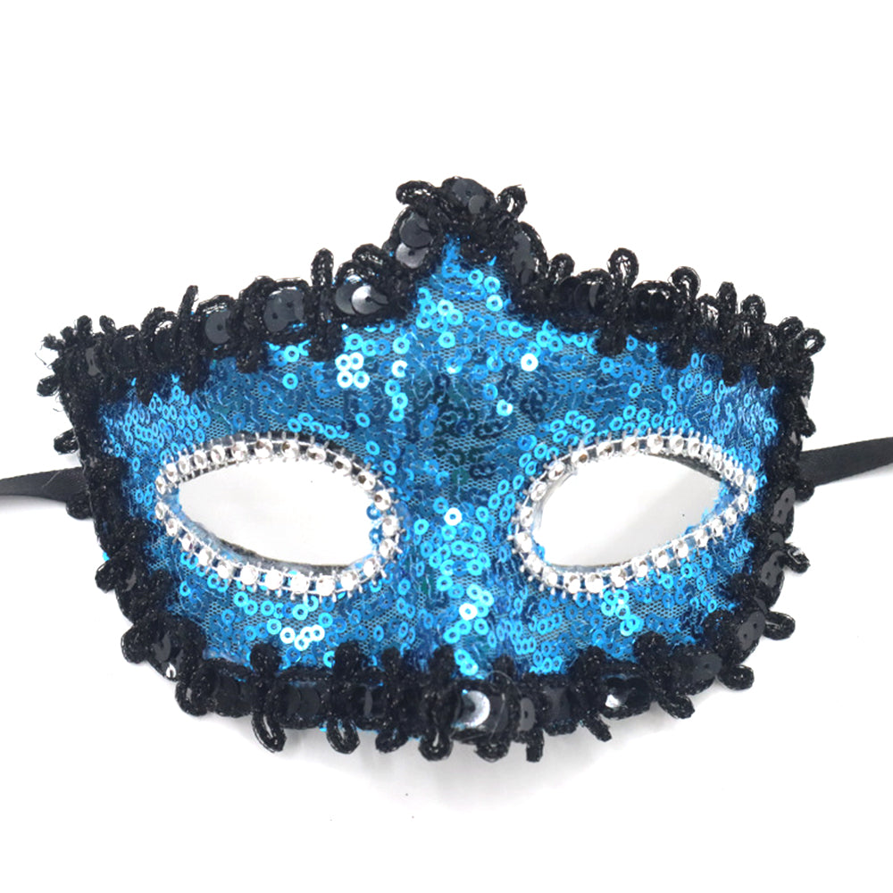 Regina  Sequin Trim Venetian Masquerade   Mask – Dramatic Masquerade Style