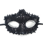 Regina  Sequin Trim Venetian Masquerade   Mask – Dramatic Masquerade Style