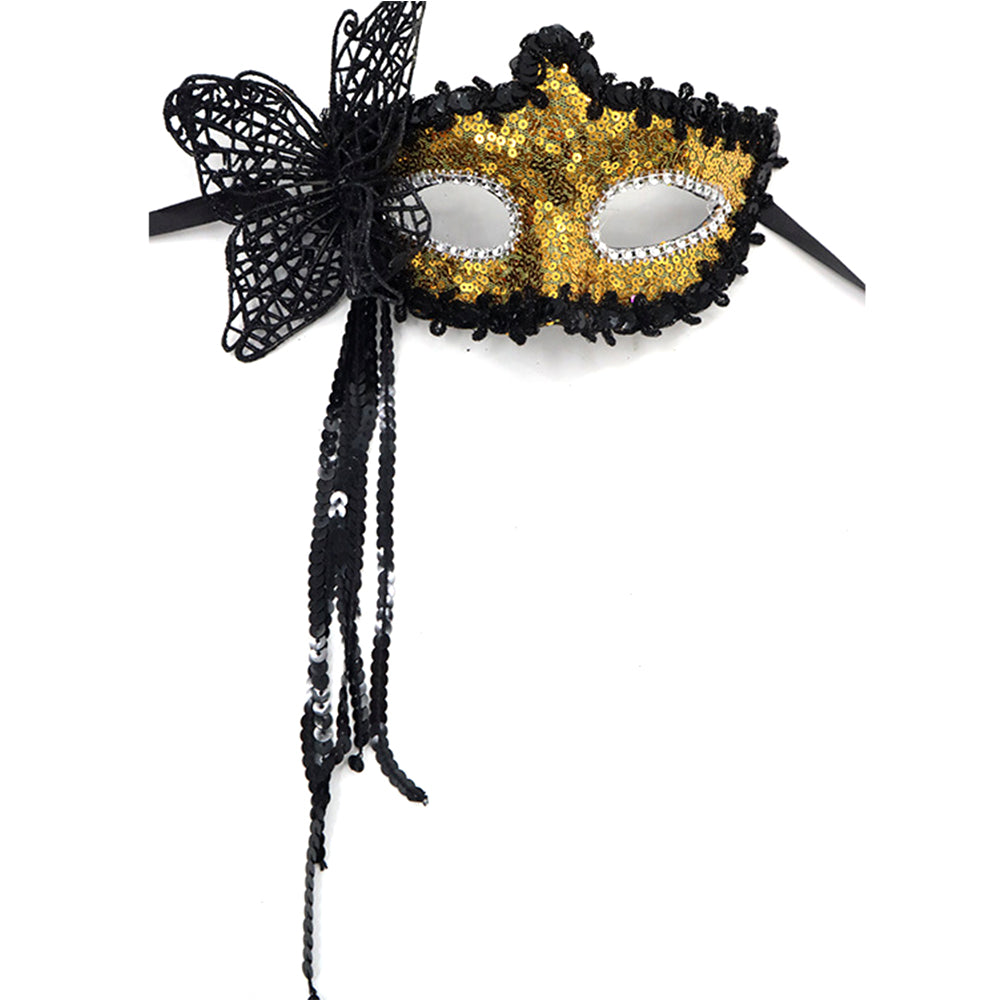 Regina Butterfly Sequin Venetian Masquerade  Mask – Dramatic Elegance Style