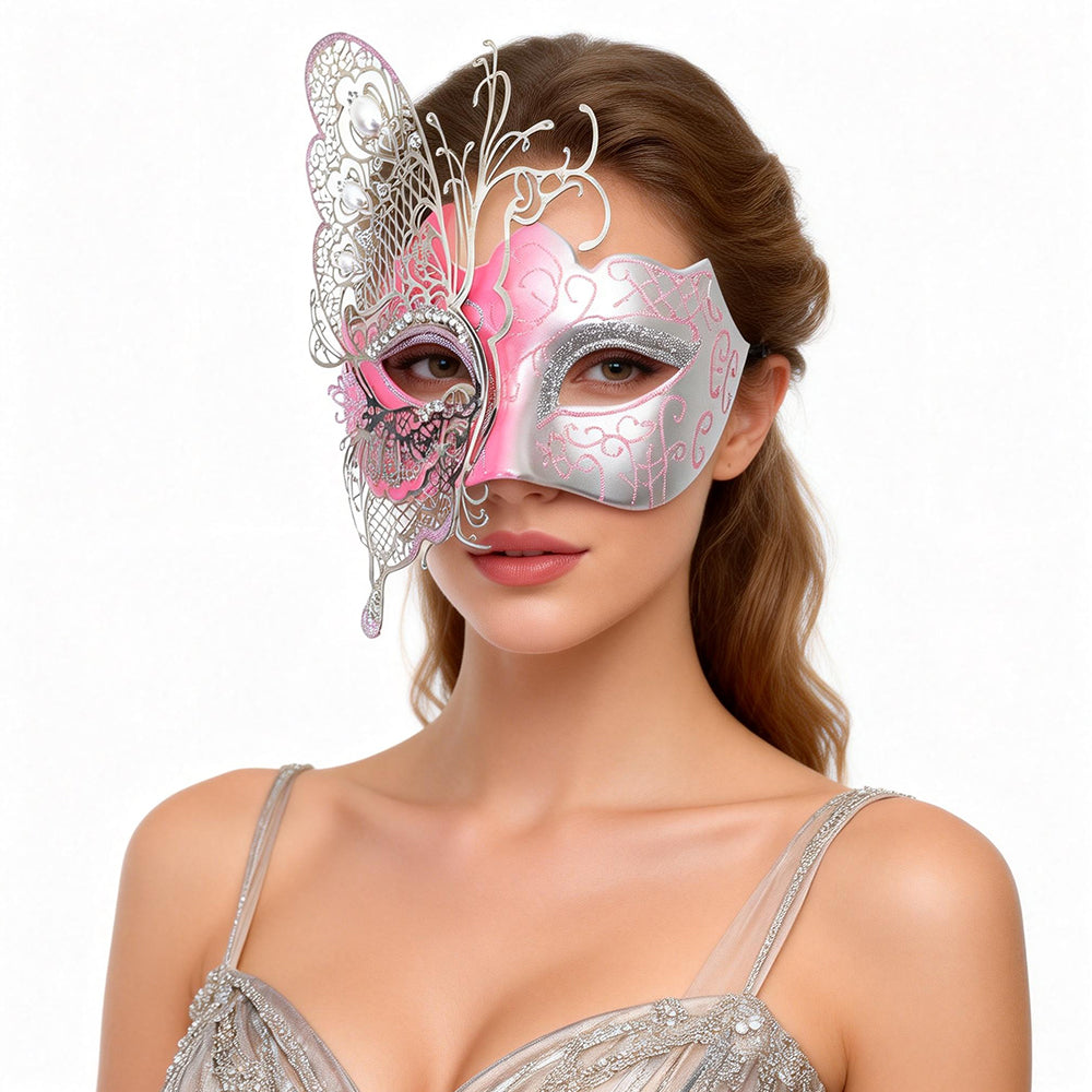 Héloïse  Half-Face Filigree Venetian Masquerade Mask