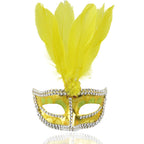 Giulia Feather Crystal Venetian Masquerade Mask