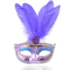 Giulia Feather Crystal Venetian Masquerade Mask
