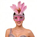 Giulia Feather Venetian Masquerade  Mask – Elegant Carnival Style