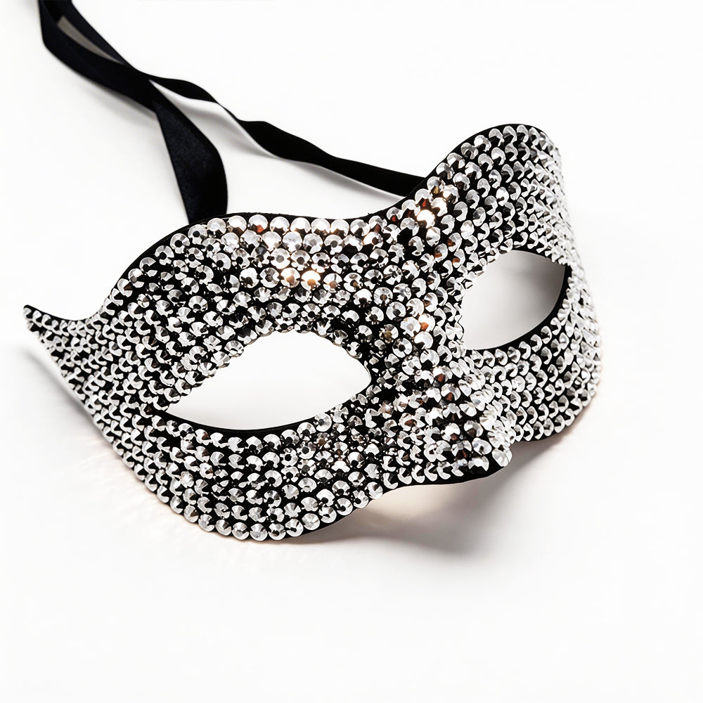 Bianca Crystal Rhinestone Venetian Masquerade Mask