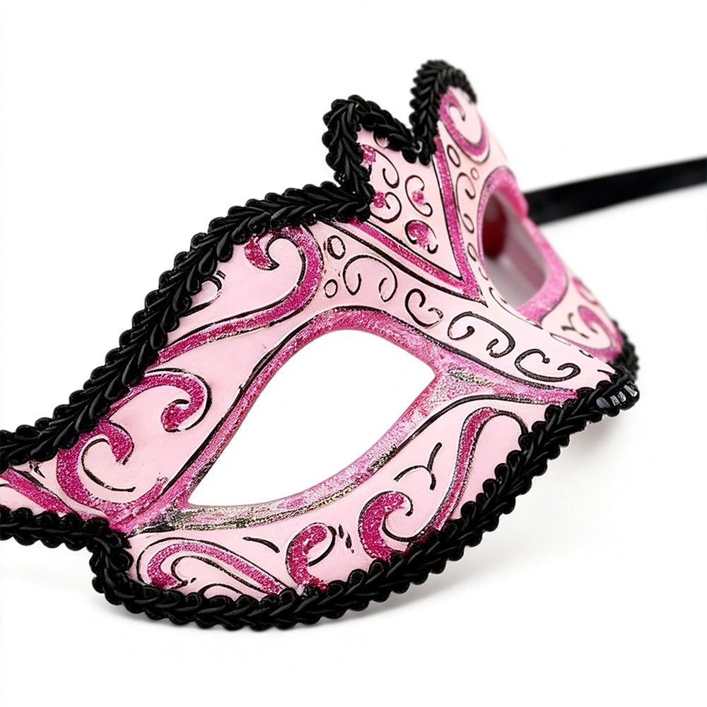 KELLY PINK Pink Venetian Masquerade Mask