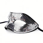 Bianca  Silver Mirror Mosaic Venetian Masquerade Mask