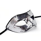 Bianca  Silver Mirror Mosaic Venetian Masquerade Mask