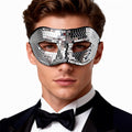 Bianca  Silver Mirror Mosaic Venetian Masquerade Mask