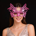 Héloïse Pink Butterfly Filigree Masquerade Mask