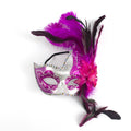 Giulia Fuchsia Mirage Feather Mask
