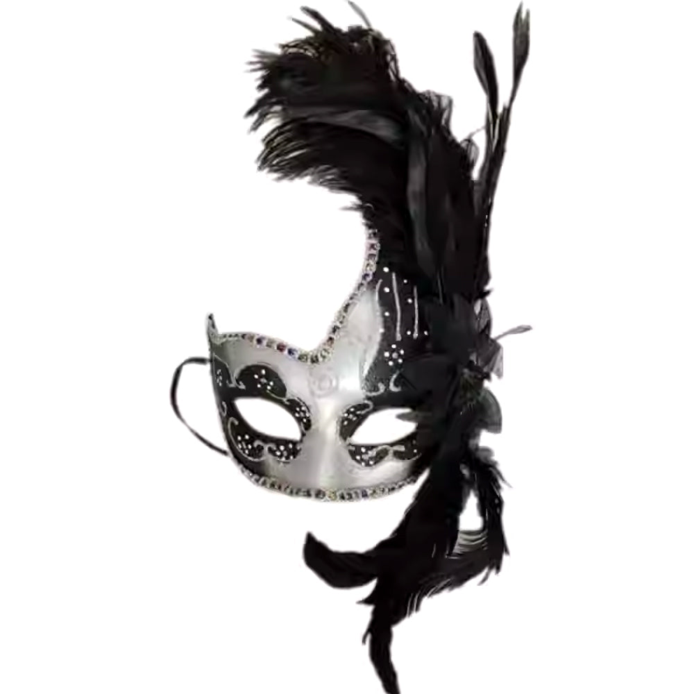 Giulia Fuchsia Mirage Feather Mask