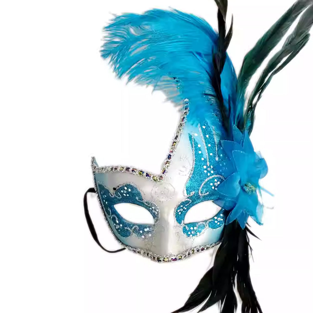 Giulia Fuchsia Mirage Feather Mask