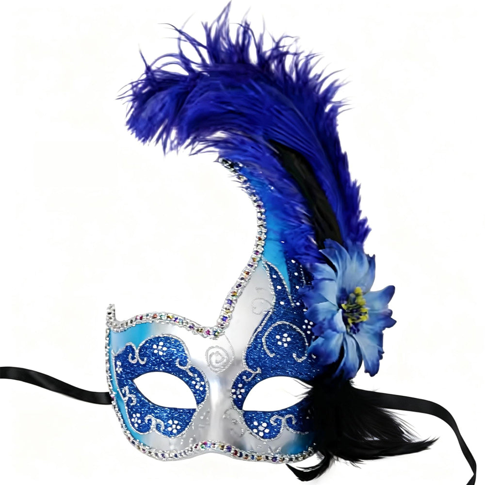 Giulia Fuchsia Mirage Feather Mask
