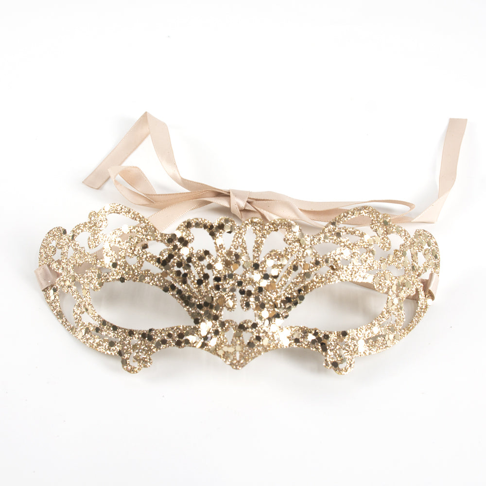 Bianca Lyselle Gold Filigree Masquerade Mask