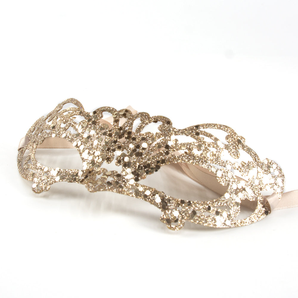 Bianca Lyselle Gold Filigree Masquerade Mask
