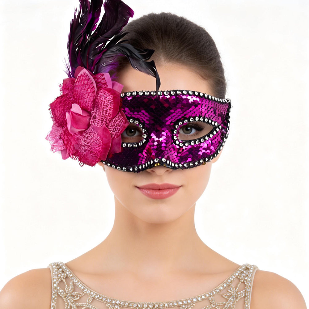Giulia Velvet Rose After-Dark Masquerade Mask