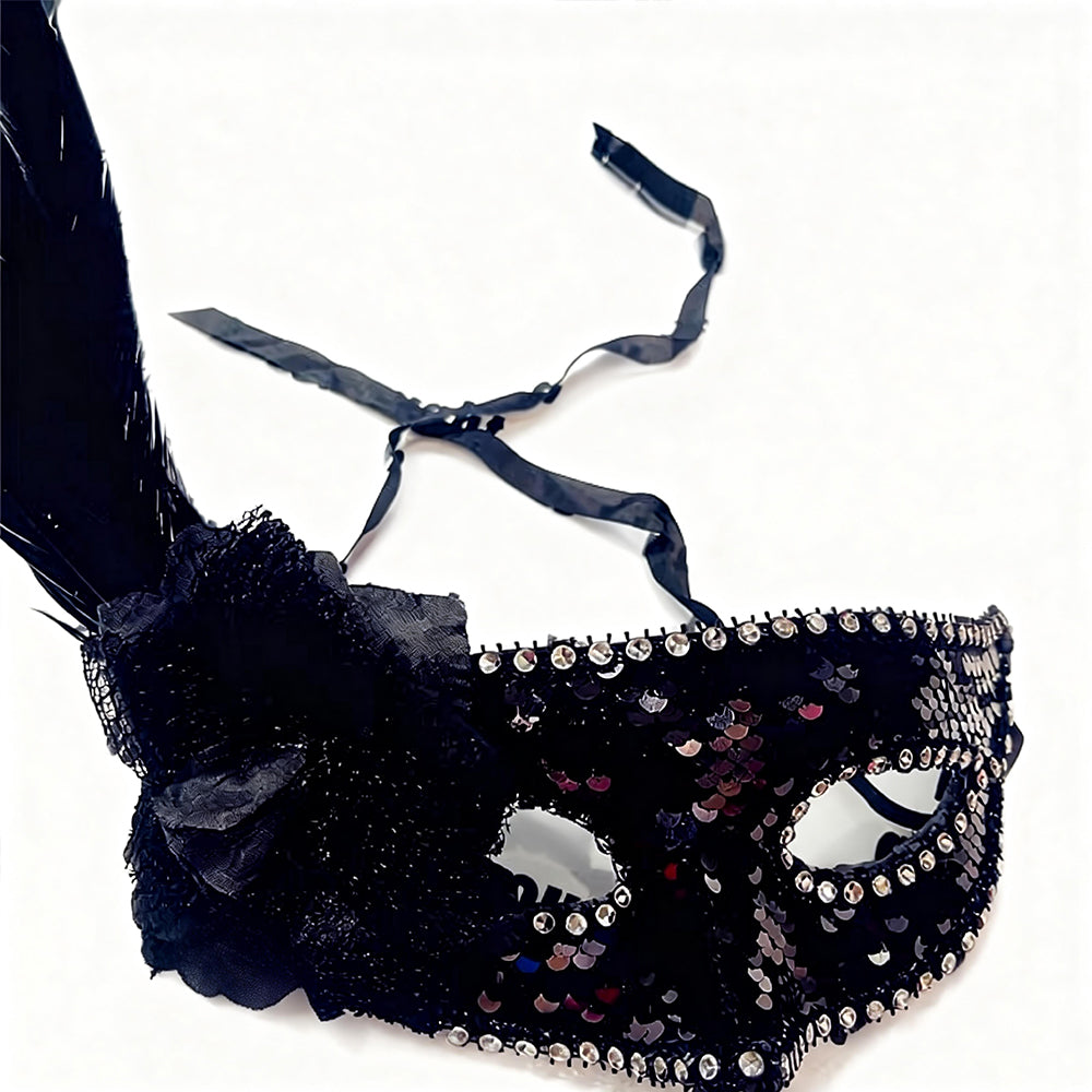 Giulia Velvet Rose After-Dark Masquerade Mask