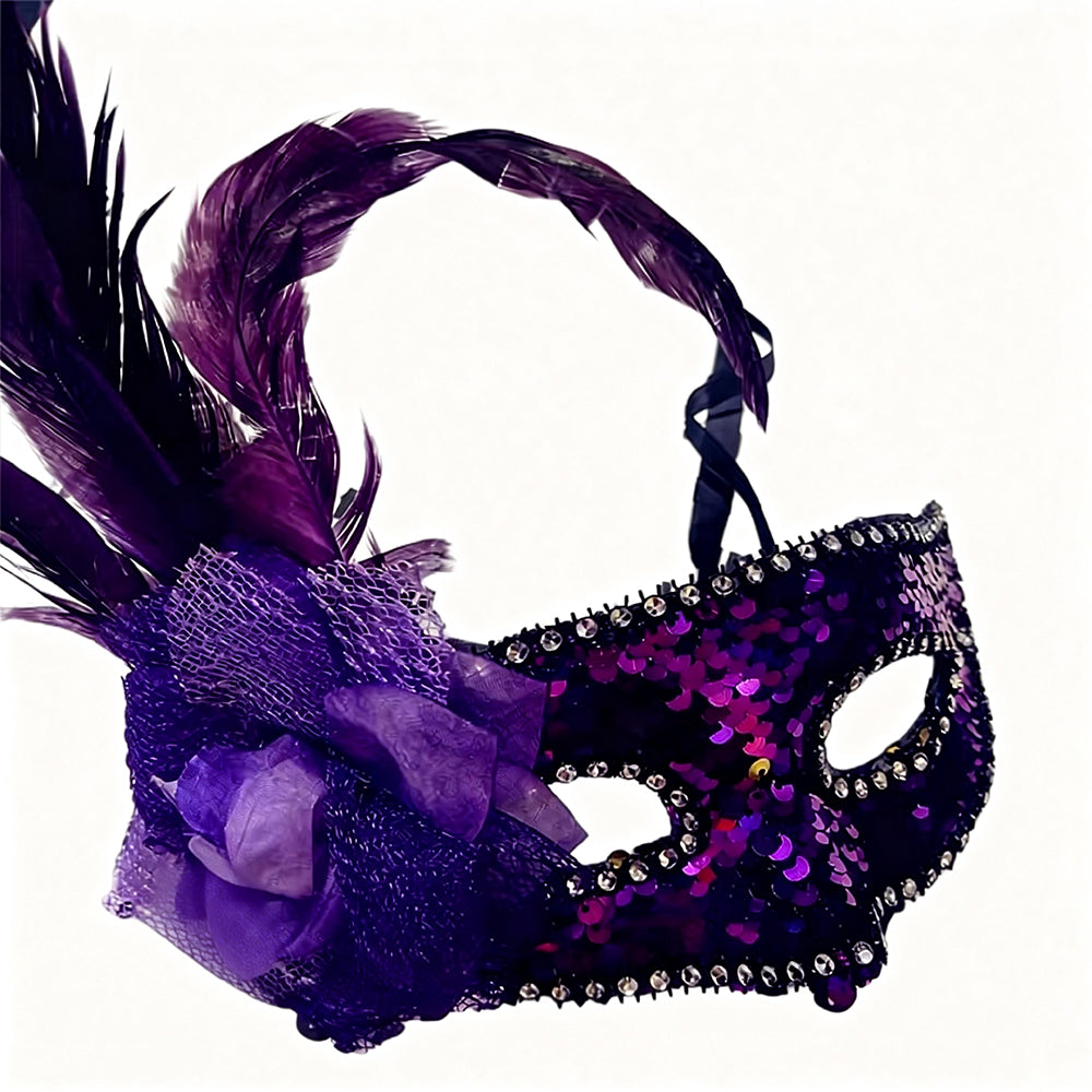 Giulia Velvet Rose After-Dark Masquerade Mask