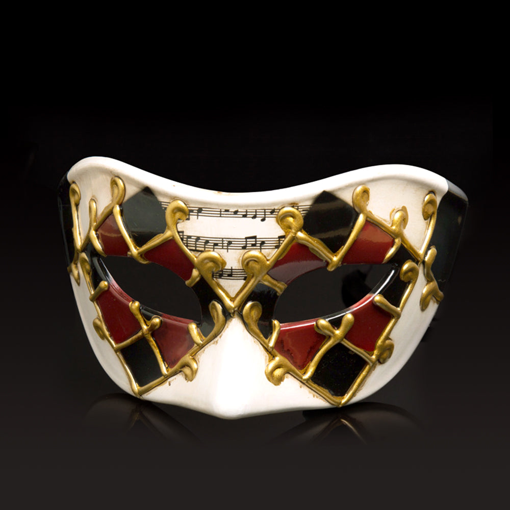 Leonardo Music-Trim High-Bridge Venetian Masquerade Mask
