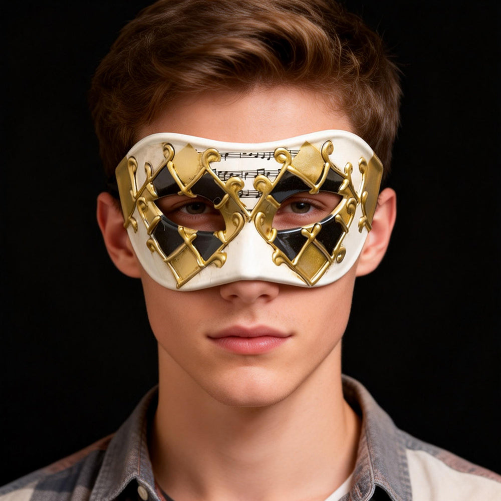 Leonardo Music-Trim High-Bridge Venetian Masquerade Mask