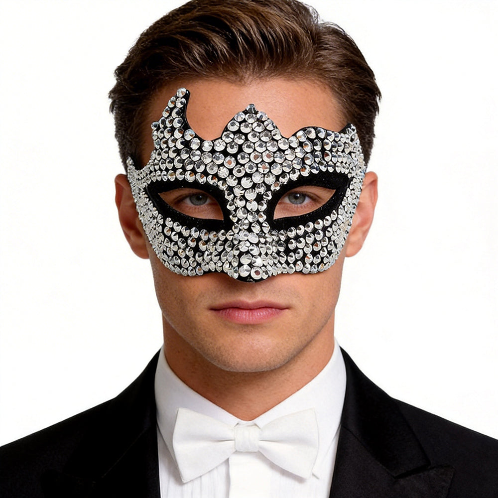 Bianca Rhinestone Venetian Masquerade Mask