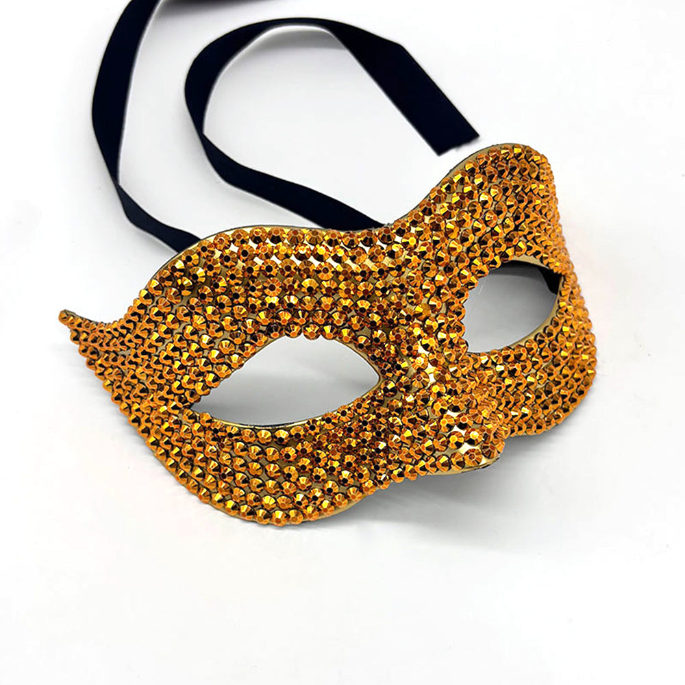 Bianca Crystal Rhinestone Venetian Masquerade Mask