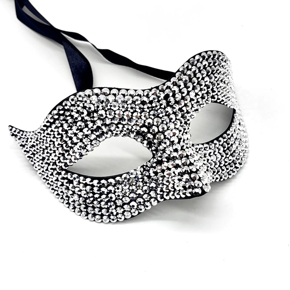 Bianca Crystal Rhinestone Venetian Masquerade Mask