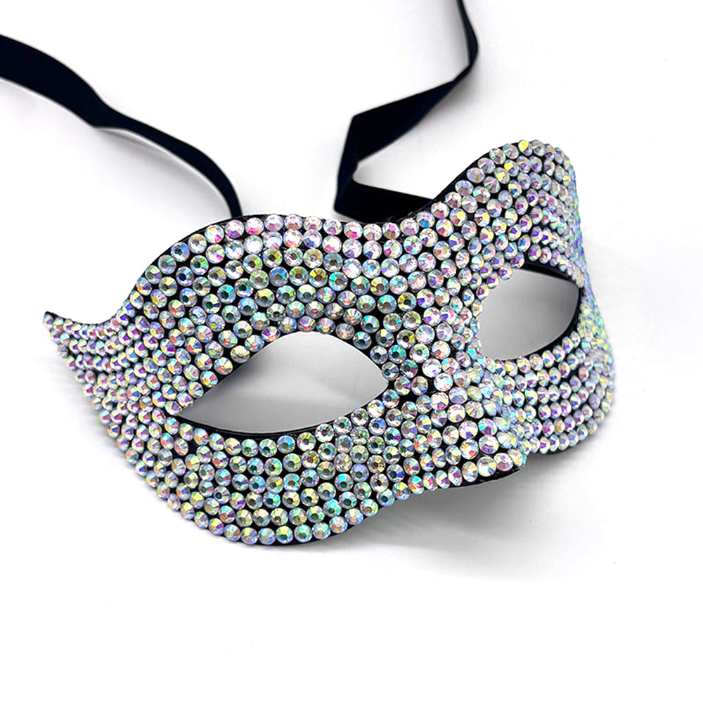 Bianca Crystal Rhinestone Venetian Masquerade Mask