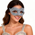 Bianca Crystal Rhinestone Venetian Masquerade Mask