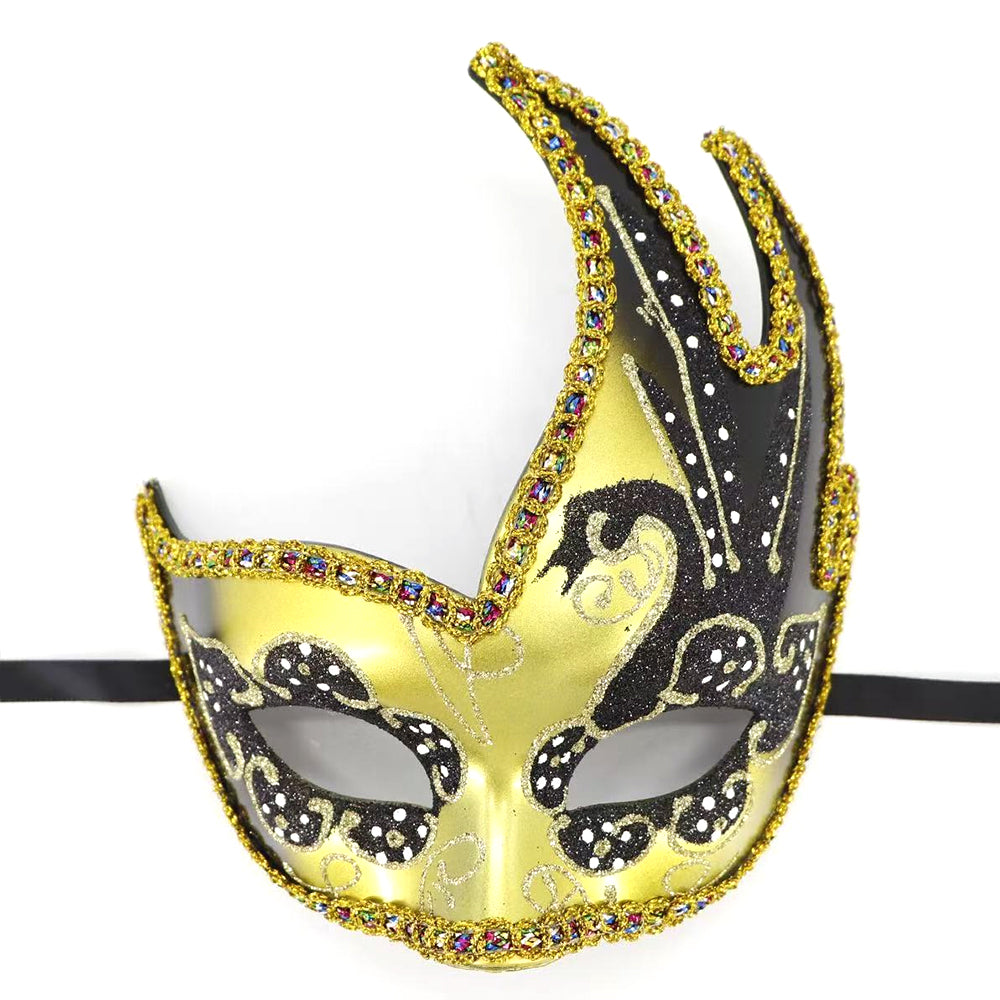 Leonardo Gold Flame Venetian Masquerade Mask