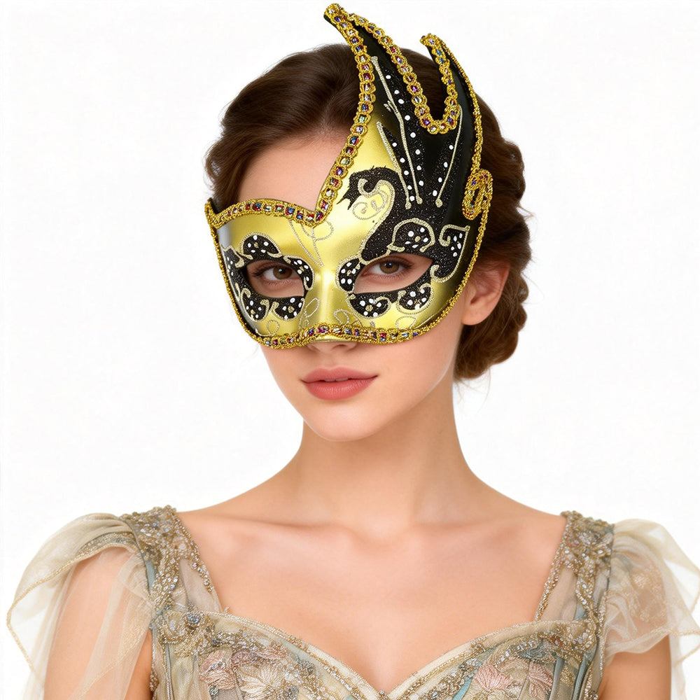 Leonardo Gold Flame Venetian Masquerade Mask