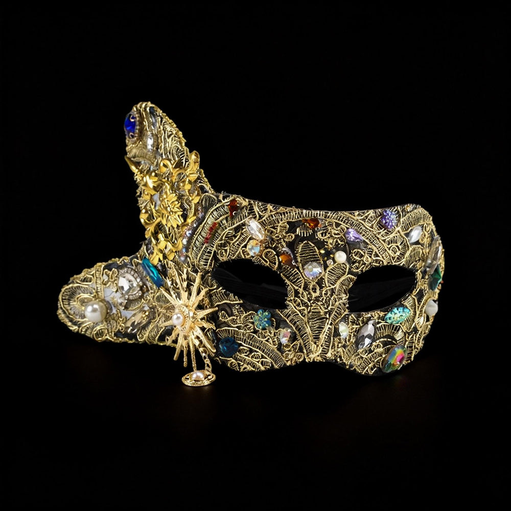Alessandra Gilded Star Filigree Mask