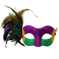 Giulia purple Feather Sequin Venetian Masquerade Mask
