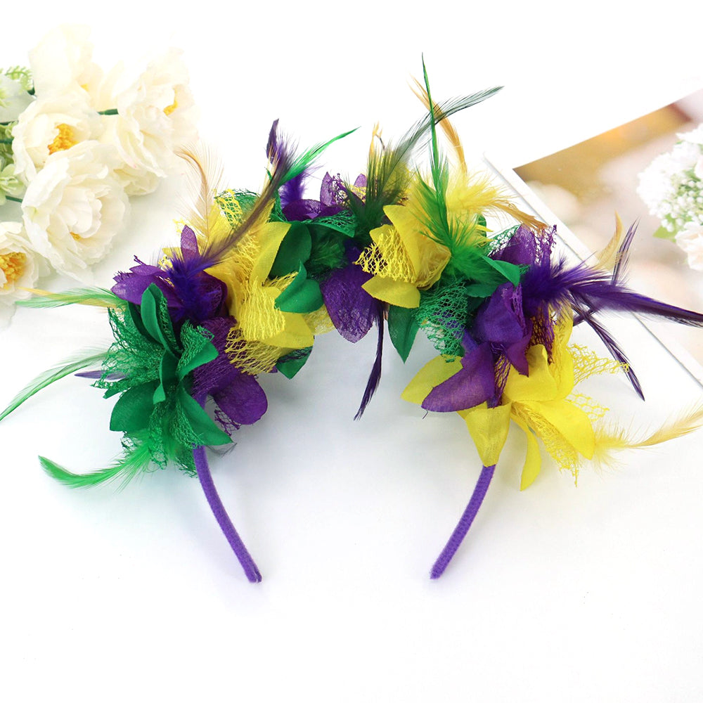 Giulia Boho Bloom Feather Hair Wreath
