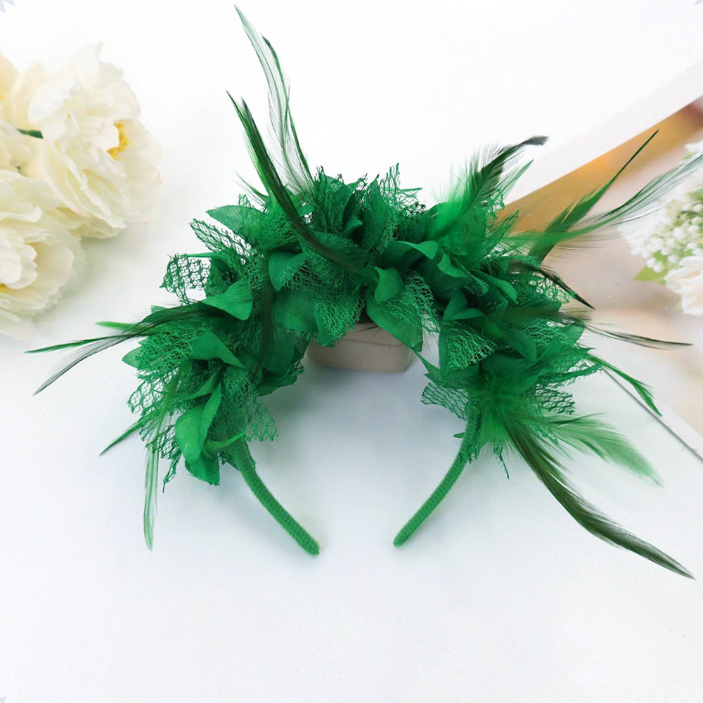 Giulia Boho Bloom Feather Hair Wreath